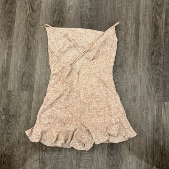Peach Cowl Neck Romper - Picture 4 of 4